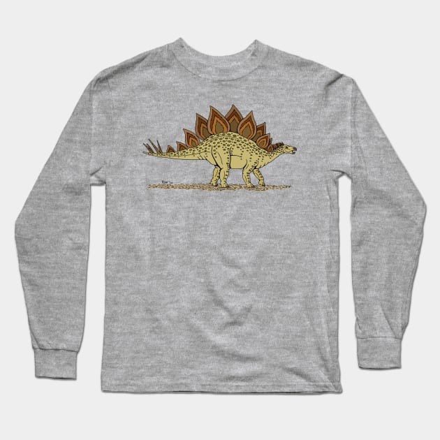 Stegosaurus Long Sleeve T-Shirt by AzureLionProductions